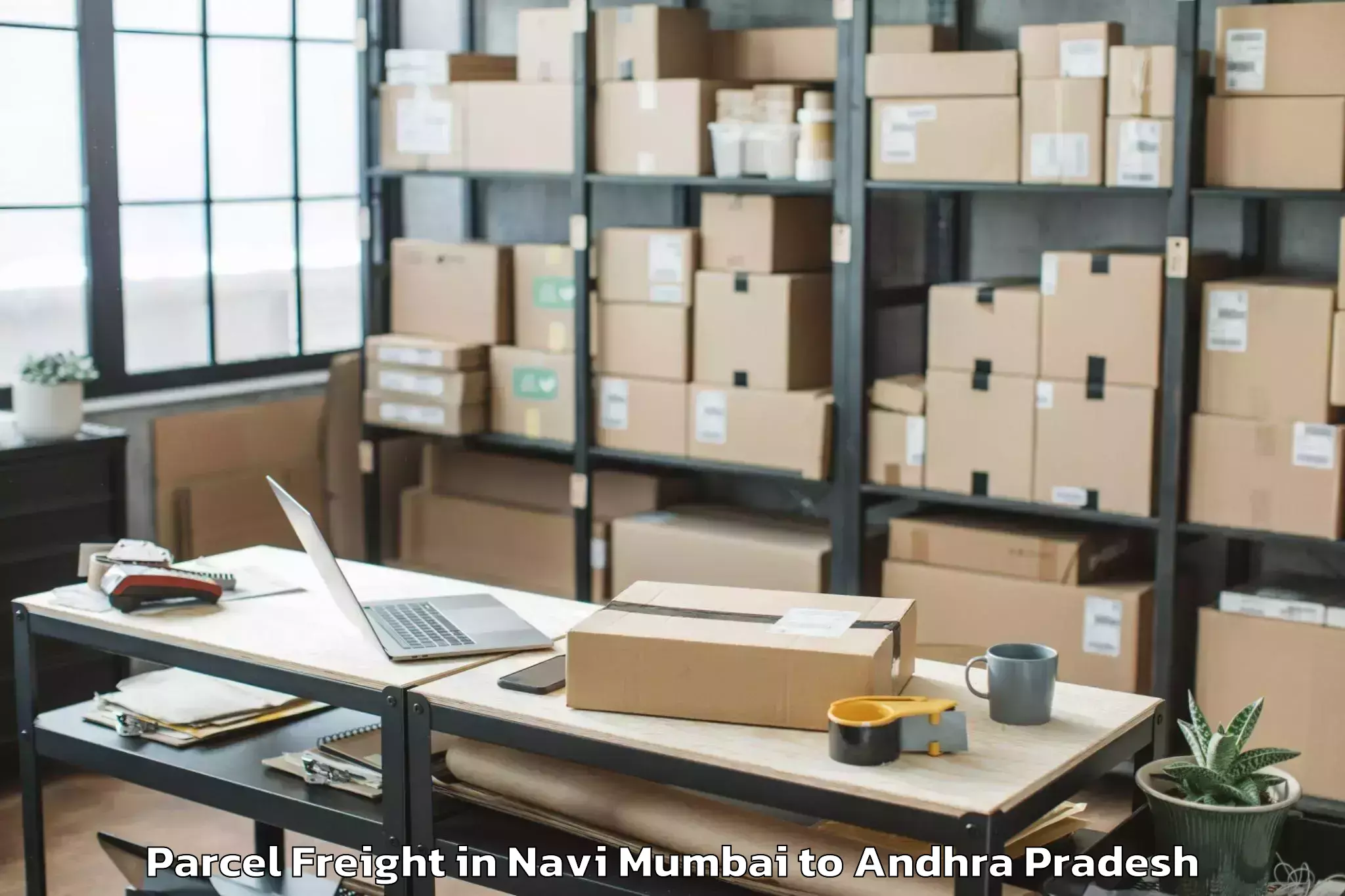 Book Your Navi Mumbai to Kirlampudi Parcel Freight Today